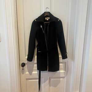 Michael Kors Black Wool Coat
